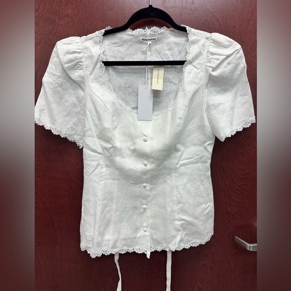 Reformation NWT Anabella Linen Top - Picture 6 of 7